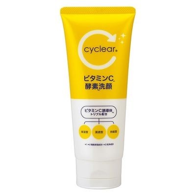 熊野油脂 cyclear 洗顔 維他命C 酵素泡洗顔 300ml