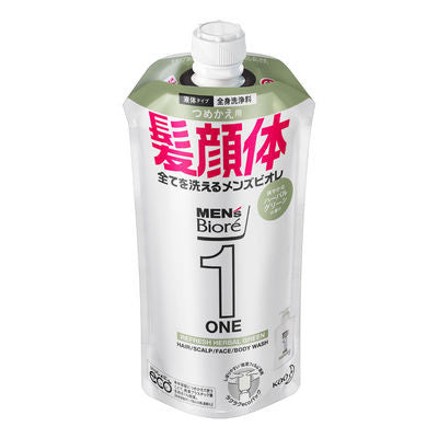 Biore 蜜妮 男士蜜妮  ONE 頭髮 全身洗淨乳 全身沐浴乳 頭髮肌膚順滑型 480ml KO