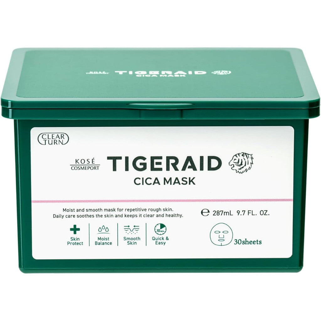 Clear Turn Tigeraid CICA 痘痘肌修復面膜 30 片 KOSE