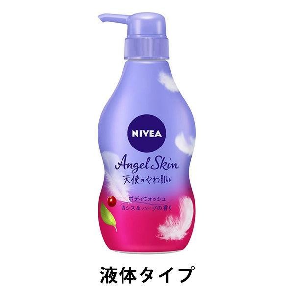 NIVEA 妮維雅  Angel 天使肌沐浴乳 液體 按壓式幫浦 480ml  花王 黑加侖 微皂 蜜桃果茶 蜂蜜