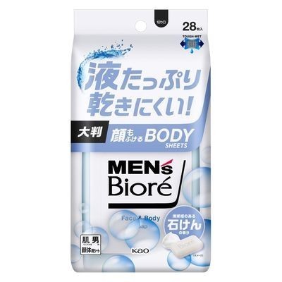 Biore 蜜妮 男士蜜妮 擦臉巾 身體擦拭巾 無香性 28片入 花王