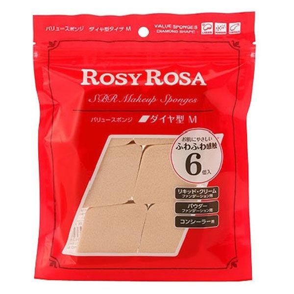 ROSY ROSA 化妝棉 化妝海綿 房屋形 楔形 四方形 圓形 30P 菱形M 6P 局部 全臉