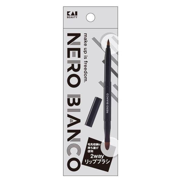 NERO BIANCO 2way眼部化妝刷 唇刷 化妝粉底刷 小巧睫毛夾 雙眼皮液 雙眼皮膠 貝印