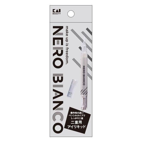 NERO BIANCO 2way眼部化妝刷 唇刷 化妝粉底刷 小巧睫毛夾 雙眼皮液 雙眼皮膠 貝印