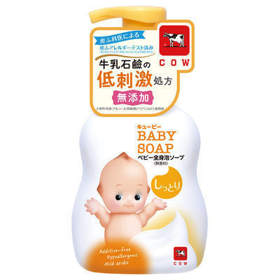 牛乳石鹼共進社 丘比 泡泡沐浴乳 低敏性 嬰兒全身沐浴泡泡乳  400ml