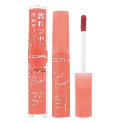 CEZANNE 水潤光透染唇釉 03 奶茶棕 05 莓菓粉 07 沈穩紅 01 自然粉