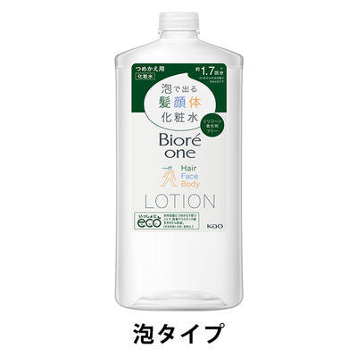 Biore 蜜妮 one 泡泡化妝水 多效合一頭髮 臉 顔・身體化妝水 500ml 補充包 700ml