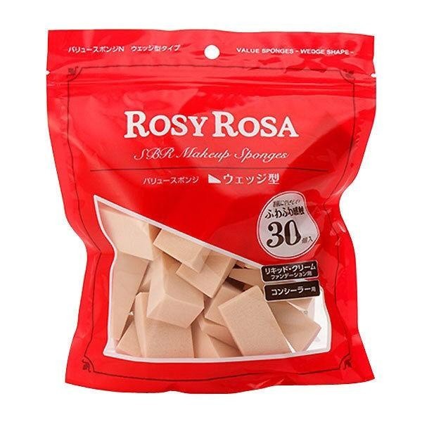 ROSY ROSA 化妝棉 化妝海綿 房屋形 楔形 四方形 圓形 30P 菱形M 6P 局部 全臉