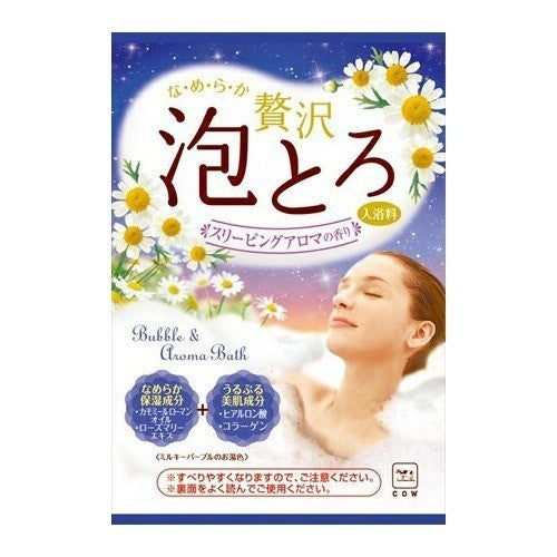 牛乳石鹼共進社 泡澡劑  湯物語 奢華泡泡 果凍玫瑰香 睡眠香氣 牡丹白麝香 30g