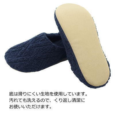 製 今治毛巾拖鞋 後腳跟可採  M 酒紅色 BACO23905RE
