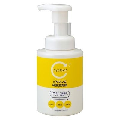 熊野油脂 cyclear 洗顔 維他命C 酵素泡洗顔 300ml