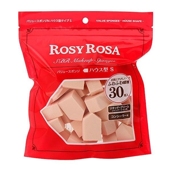 ROSY ROSA 化妝棉 化妝海綿 房屋形 楔形 四方形 圓形 30P 菱形M 6P 局部 全臉