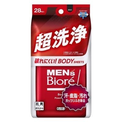 Biore 蜜妮 男士蜜妮 身體擦拭巾 超洗浄 微香柑橘 28片入 花王 KO