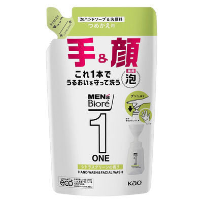 Biore 蜜妮 男士蜜妮 ONE 泡泡洗手乳＆洗面乳 250ml 1個 花王