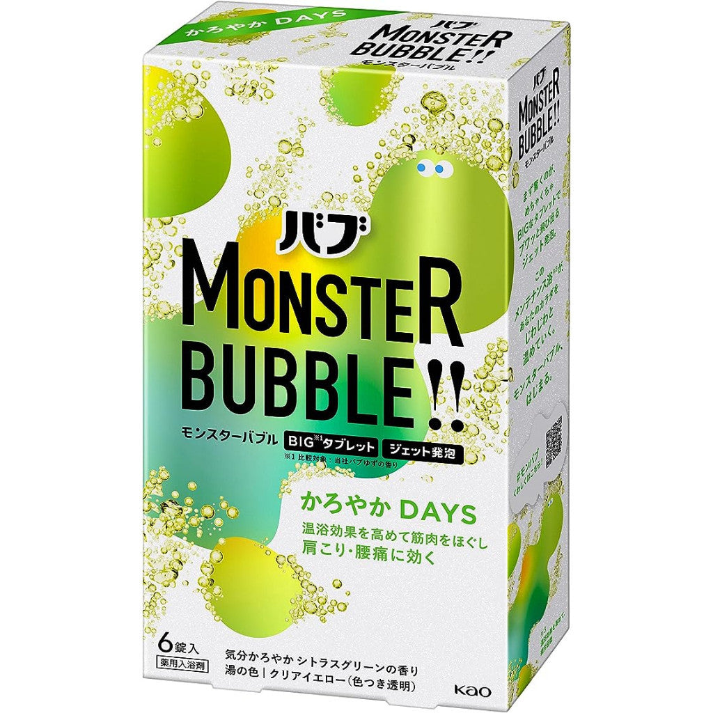 Kao 花王 babu 泡澡劑 怪獸泡沫泡澡劑  FREE 1箱 6顆