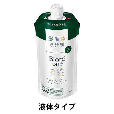 Biore 蜜妮 one 全身洗淨乳 沐浴乳 洗頭髮 洗臉  皂香  500ml 花王