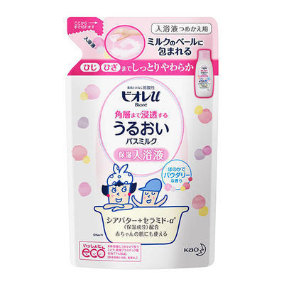 Biore 蜜妮u 泡澡劑 角質滲透滋潤保濕泡澡劑 淡淡粉香 600ml 花王 (混濁型)