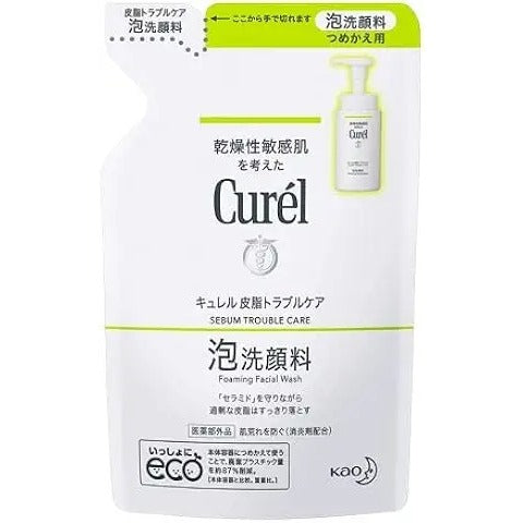 花王 Curél珂潤 洗面乳 控油保濕洗顏慕絲 補充包 130mL