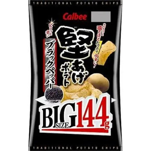 CALBEE 卡樂比 洋芋片 堅脆洋芋片 黑胡椒風味 BIG-size 1包(144g)
