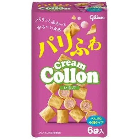 GLICO 格力高 餅乾 cream collon 草莓奶油捲心酥 1盒(6小包)