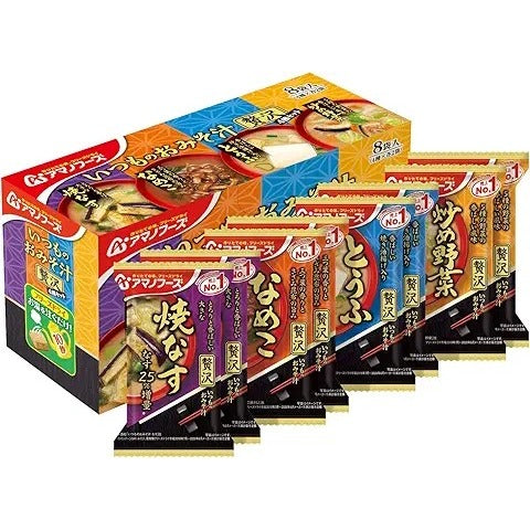 AMANO FOODS 天野食品 味噌湯 天野即食味噌湯4風味 豪華包 1盒(8包)