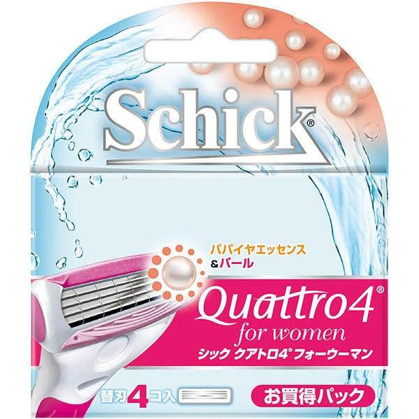 Schick 舒適 Quattro 4 女性用拋棄式四片刀刃安全除毛刀 剃刀