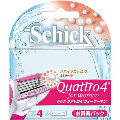 Schick 舒適 Quattro 4 女性用拋棄式四片刀刃安全除毛刀 剃刀