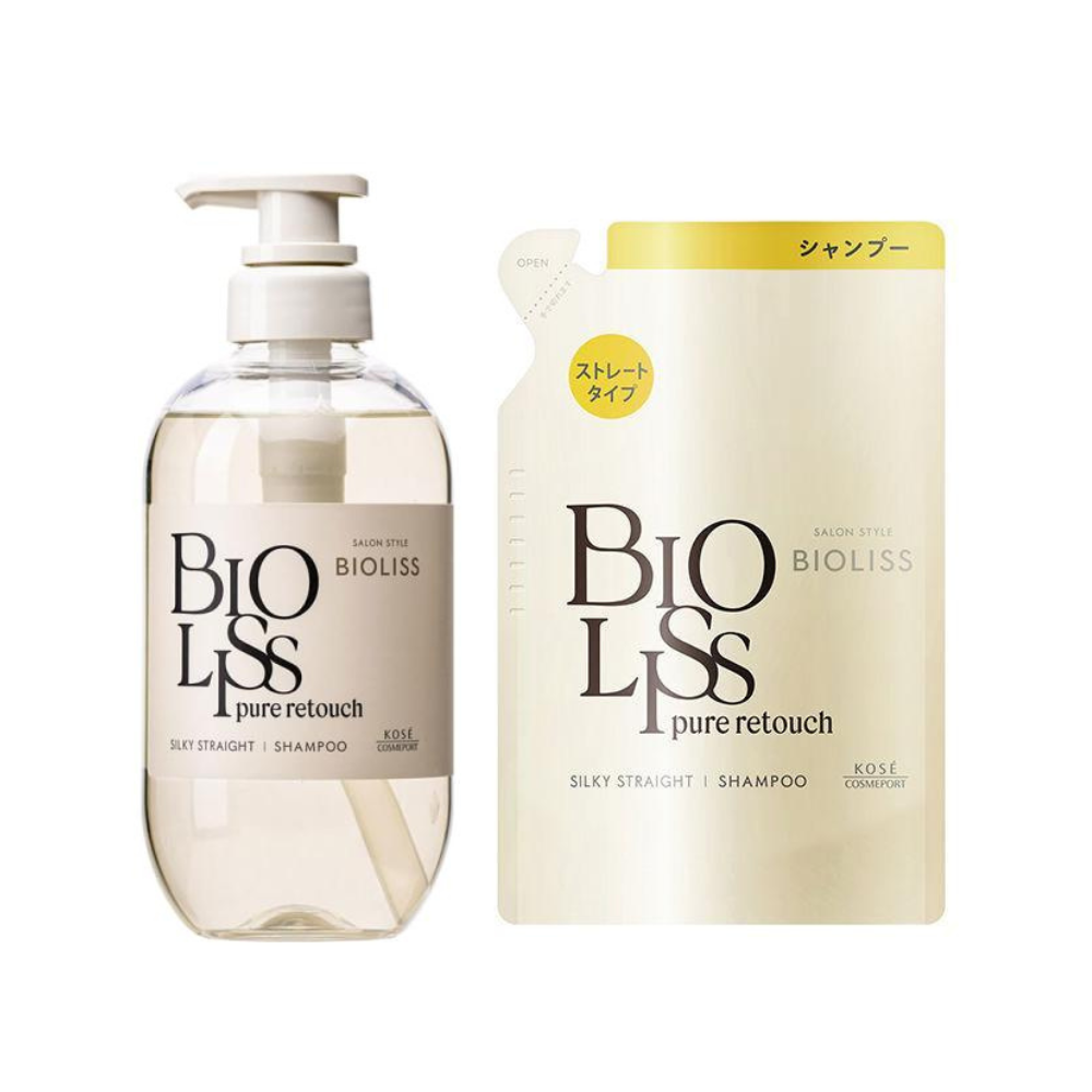 Kose高絲 Biolis Pure Retouch 捲翹髮順直洗髮精 480mL / 補充裝 340mL