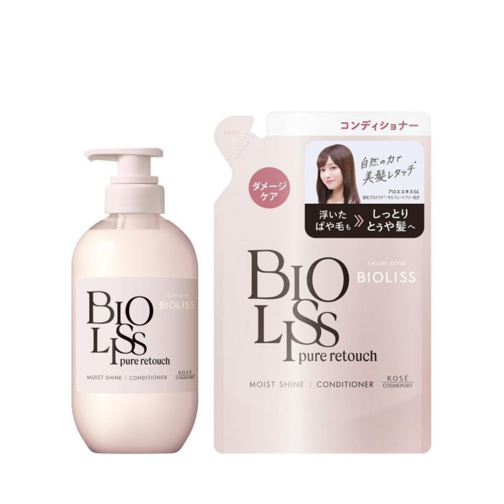 Kose高絲 Biolis Pure Retouch 蓬亂髮順直潤髮乳 480mL / 補充裝 340mL