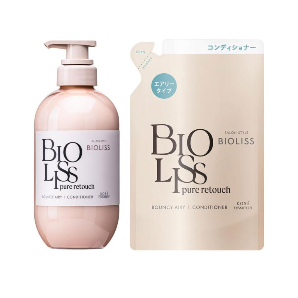 Kose高絲 Biolis Pure Retouch 扁塌髮順直護髮乳 480mL / 補充裝 340mL