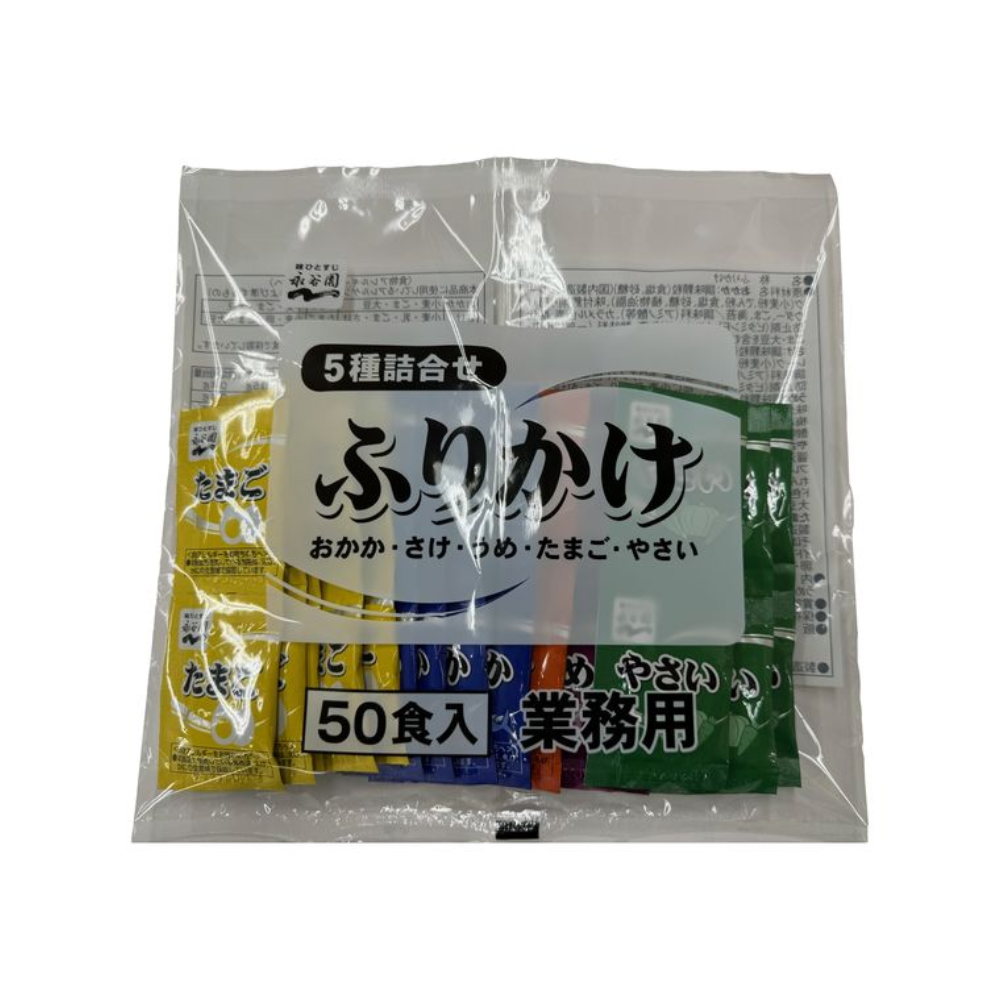 Nagatanien 永谷園 食品 香鬆 營業用 5種拼盤香鬆 50份（鰹魚/鮭魚/梅子/蛋/蔬菜）