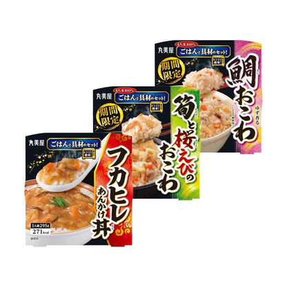 丸美屋 微波即食 紅燒魚翅丼飯 / 鯛魚糯米飯 / 竹筍櫻花蝦糯米飯 皆附飯