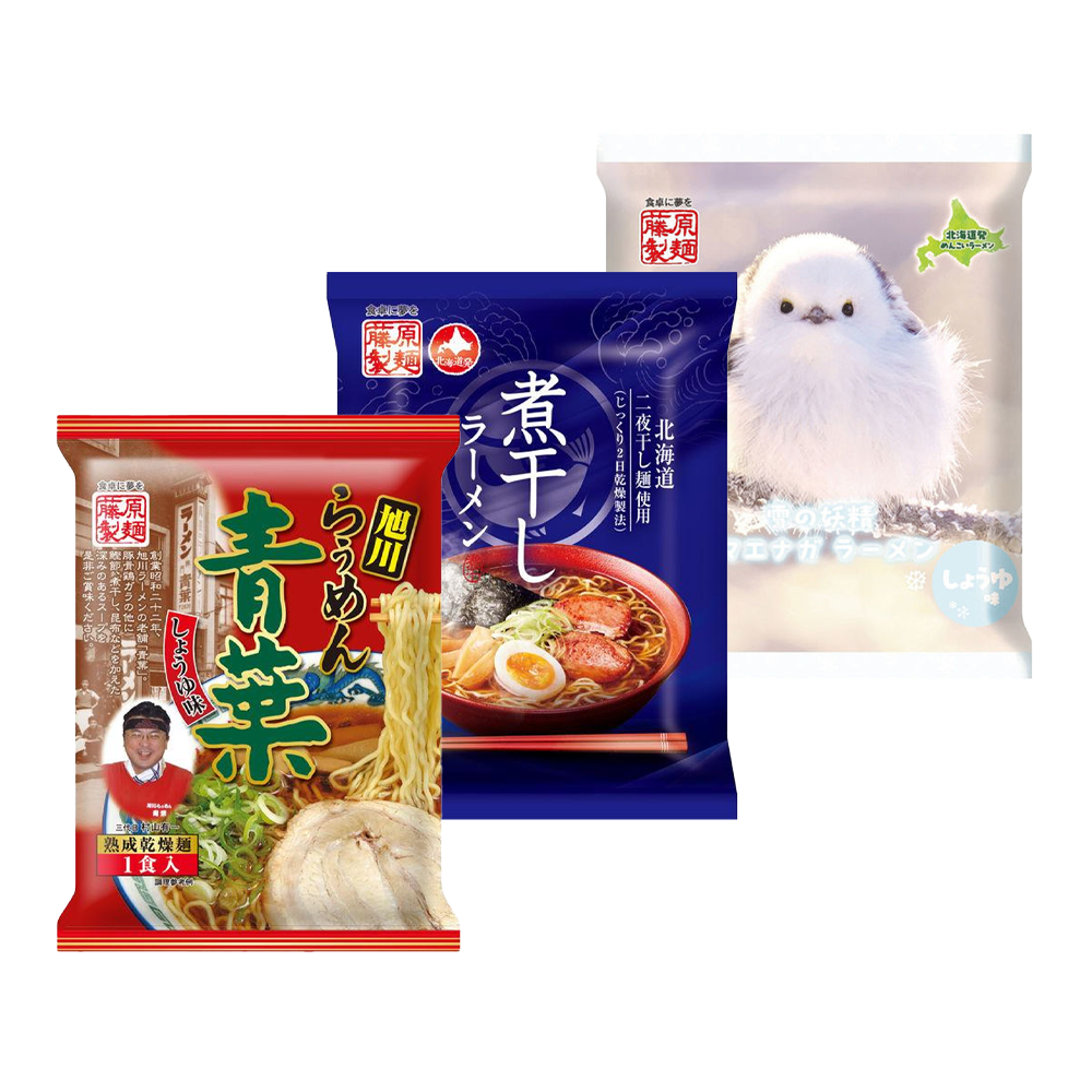 Fujiwara Seimen  藤原製麵 食品 泡麵 醬油拉麵系列（旭川拉麵青葉/沙丁魚乾/雪妖島江永）