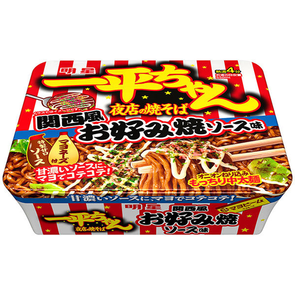 Meisei 明星食品 食品 泡麵 一平醬 大阪燒風味炒麵