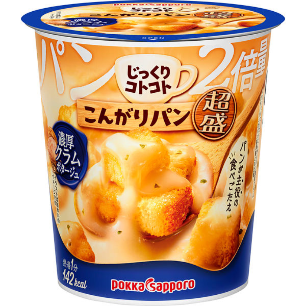 POKKA SAPPORO 慢火燉煮 超盛烤麵包（濃郁蛤蜊濃湯/濃郁玉米濃湯）