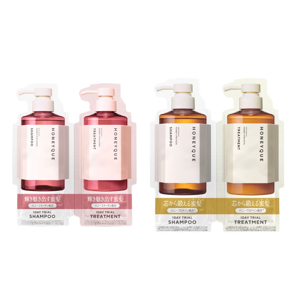 Bottleworks HONEYQUE 1DAY 洗潤試用包 - 深層修護保濕 / 豐盈光澤 各10mL