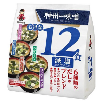 神州一味噌 12餐超值餐 - 低鹽/綜合 1袋（12包入）