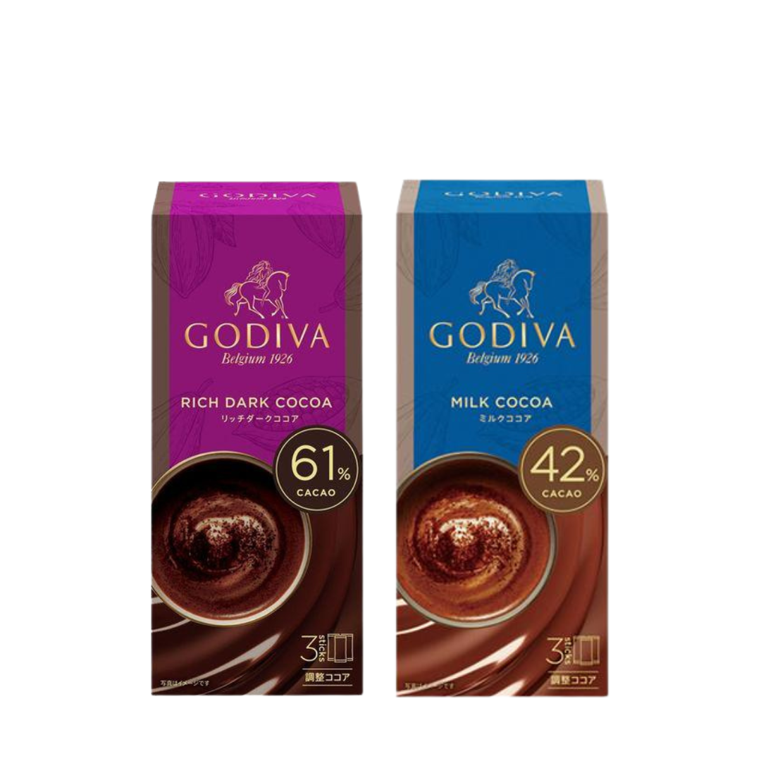 GODIVA 歌帝梵 即溶飲品 可可 GODIVA Premix 濃醇黑可可/牛奶可可 3包入