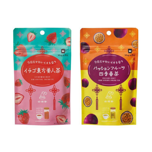 Mug&Pot（草莓東方美人茶/百香果四季春茶）6袋