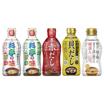 Marukome 丸米 液體味噌醬（貝高湯/紅味噌/料亭風味/料亭風味低鹽/鹽糀風味）430g