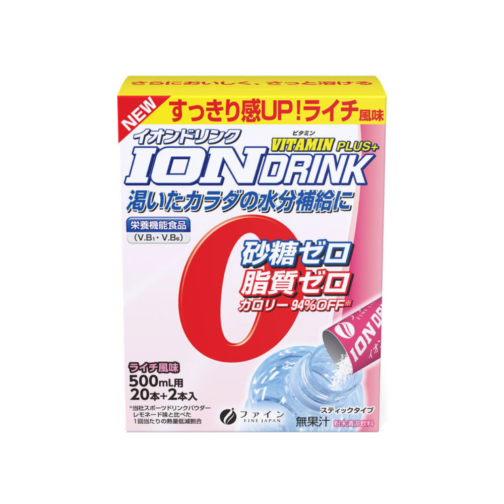 Fine Ion 運動飲料 添加維他命 荔枝口味 粉末 1盒(22入)