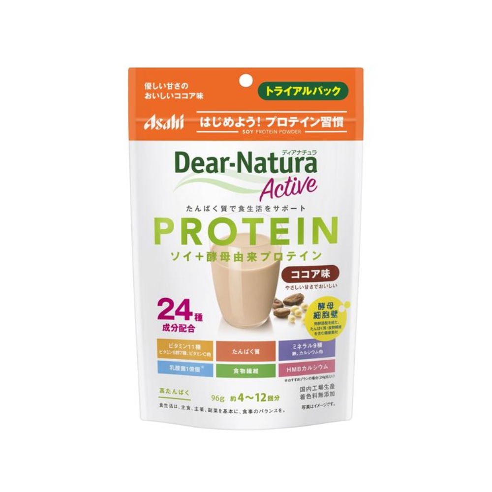 AsahiGroupFoods 朝日食品 Dear Natura 活性大豆蛋白粉 可可口味 試用包 96g