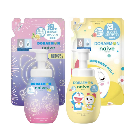 Naive 泡沫沐浴露（夏日哆啦A夢 / 哆啦A夢）瓶裝 600mL / 補充包 480mL
