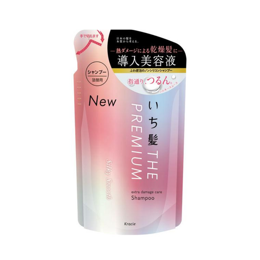 Ichikami Premium 洗髮精 受損髮 導入美容液 滑順配方 補充裝 340ml