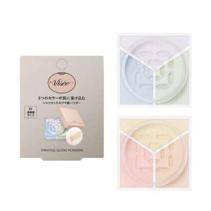 Visee Trinitas 煥彩柔焦三色蜜粉 (01 透明面紗 / 02 溫暖面紗) 5.5g