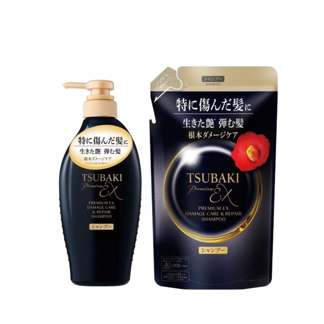 TSUBAKI 思波綺 Premium EX 受潤髮護髮＆修復洗髮精 (450ml / 補充裝 300ml)