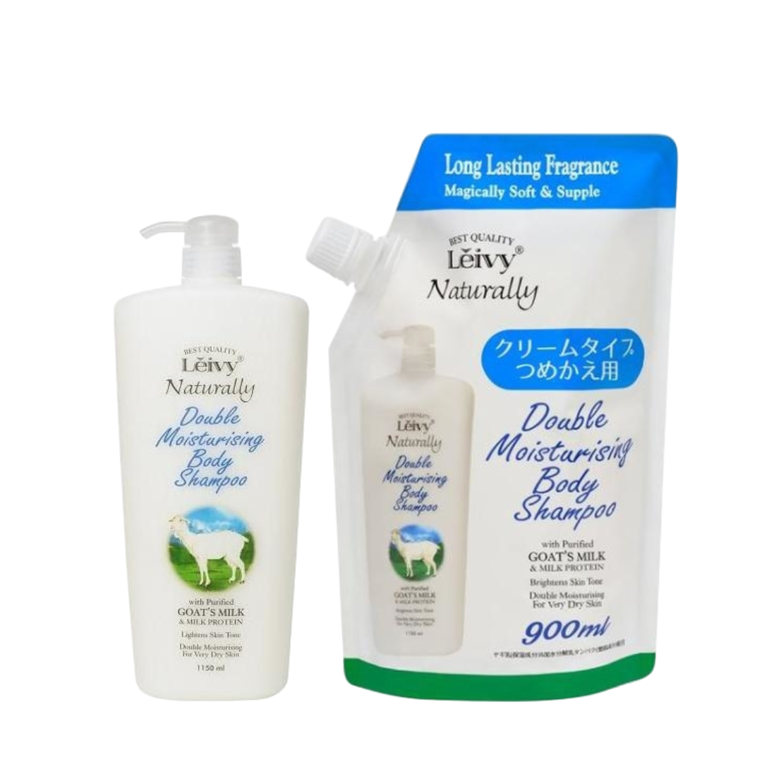 Leivy Naturally 山羊奶沐浴乳 花香味 (1150mL / 補充包 900mL)