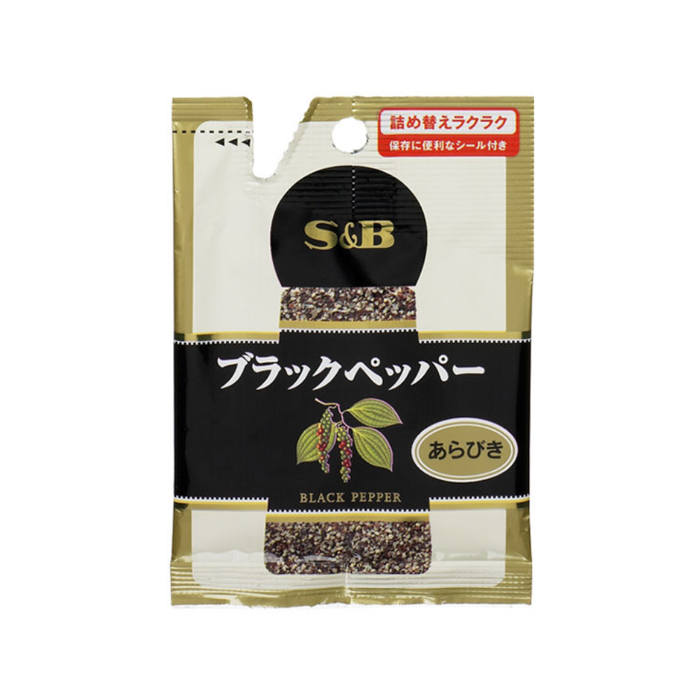 S&B 愛思必 粗磨黑胡椒 袋裝 14g