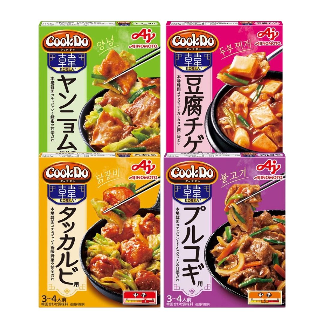 Ajinomoto 味之素 CookDo 韓式調味醬 (春川辣雞 /韓式烤肉 / 韓式辣炒/ 豆腐鍋) 90g