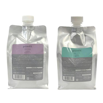 LebeL proedit Care Works 洗髮精（ 柔順型 / 彈力型 ）補充裝 1000ml